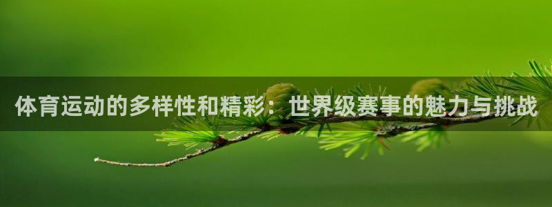 中欧体育网站：体育运动的多样性和精彩：世界级赛事的魅力与挑战